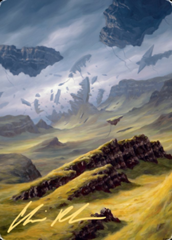 Plains 3 Art Card (Gold-Stamped Signature) [Zendikar Rising Art Series] | Good Games Modbury