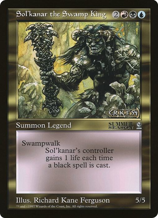 Sol'kanar the Swamp King Arena League  (Oversize Cards)  | Good Games Modbury
