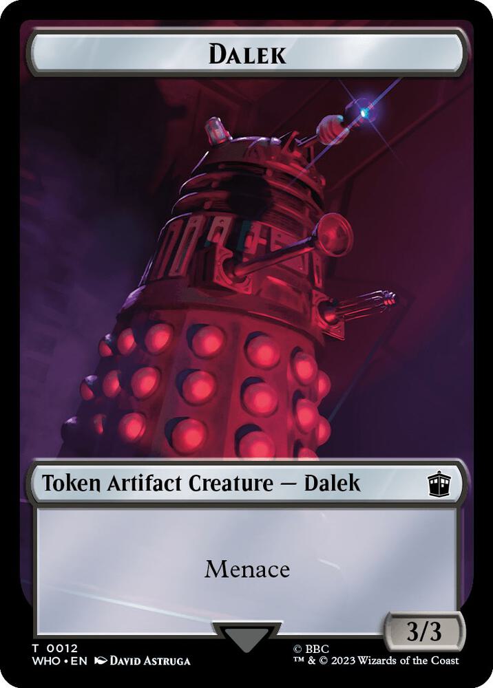 Dalek Food 0025 Double Sided Token 12 // 25 (Universes Beyond: Doctor Who)  - Foil | Good Games Modbury