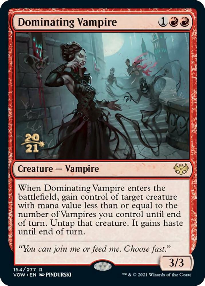 Dominating Vampire 154s/137 (Prerelease Cards)  - Foil | Good Games Modbury
