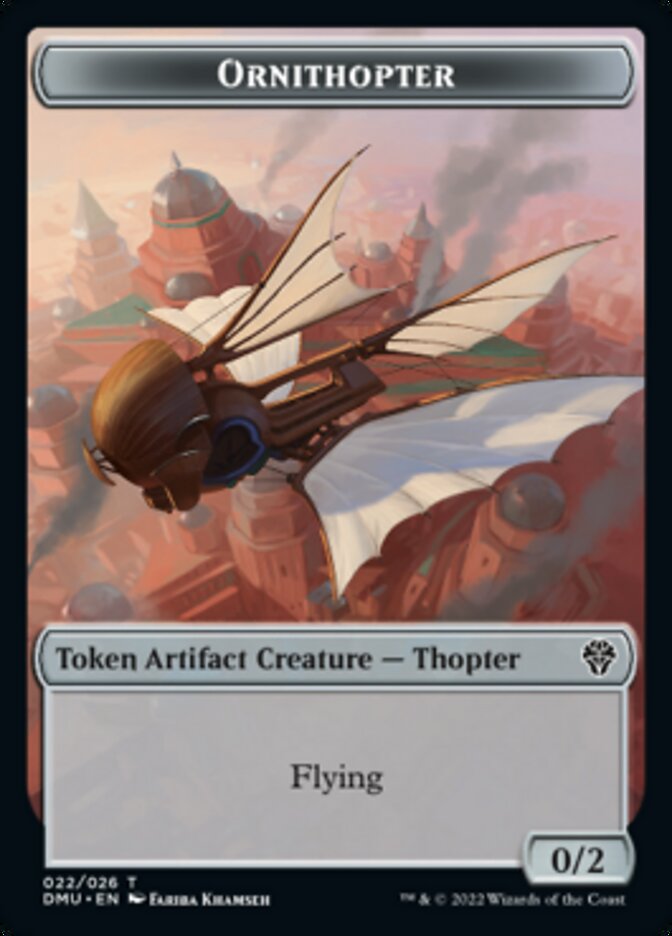 Soldier // Ornithopter Double-Sided Token [Dominaria United Tokens] | Good Games Modbury