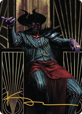 Ob Nixilis the Adversary Art Card 71 81 Gold Stamped Signature 71 (Art Series: Streets of New Capenna)  | Good Games Modbury