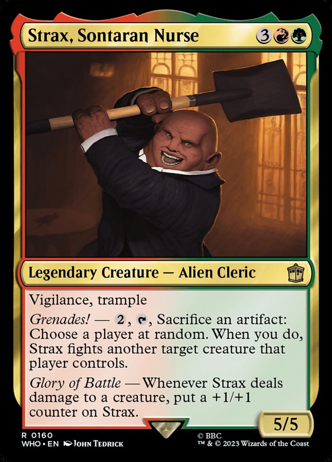 Strax, Sontaran Nurse 160/331 (Universes Beyond: Doctor Who)  - Foil | Good Games Modbury