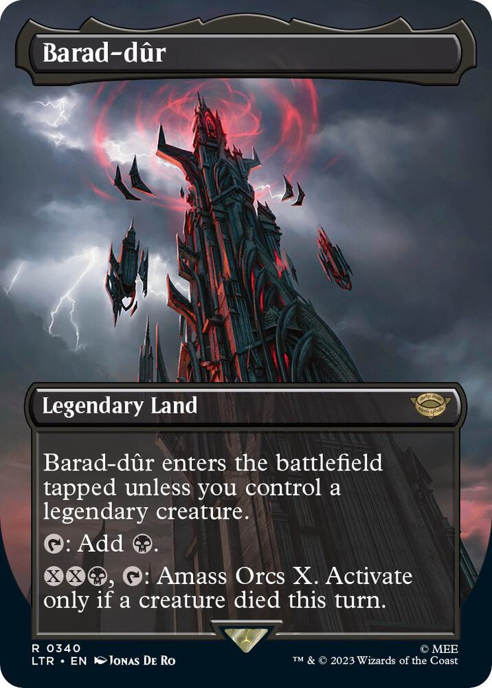 Barad-dûr 340 (Universes Beyond: The Lord of the Rings: Tales of Middle-earth)  - Borderless Foil | Good Games Modbury