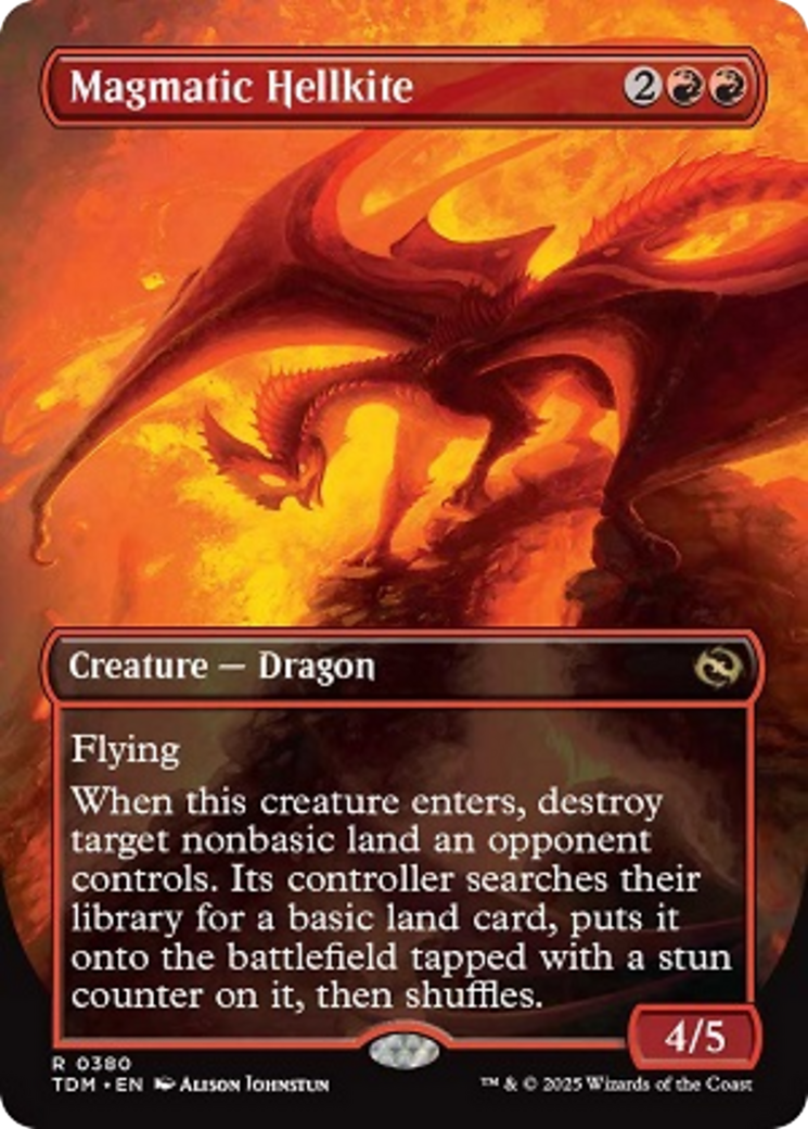 Magmatic Hellkite (Borderless) [Tarkir: Dragonstorm] | Good Games Modbury