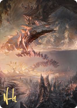 Needleverge Pathway Art Card Gold Stamped Signature 27 (Art Series: Zendikar Rising)  | Good Games Modbury