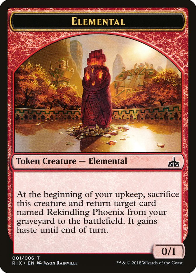 Elemental Token (001/006) [Rivals of Ixalan Tokens] | Good Games Modbury