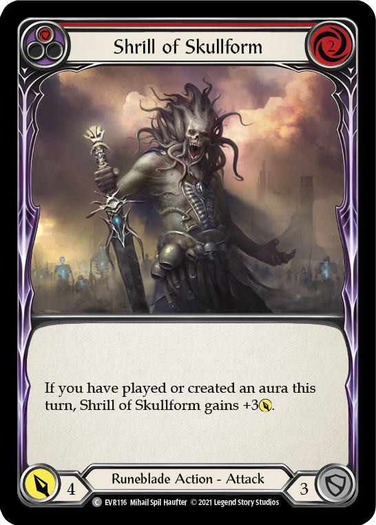 Shrill of Skullform (Red) [EVR116] (Everfest)  1st Edition Rainbow Foil | Good Games Modbury