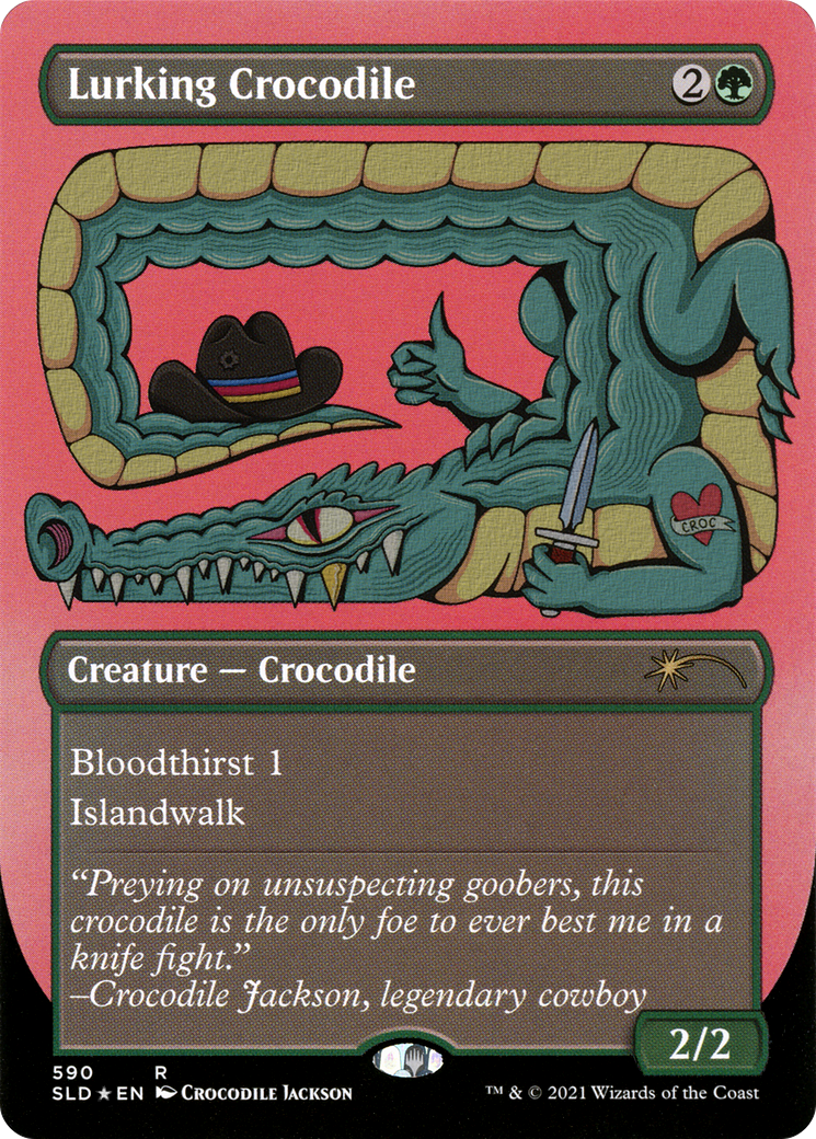 Lurking Crocodile (Foil Etched) [Secret Lair Drop Promos] | Good Games Modbury