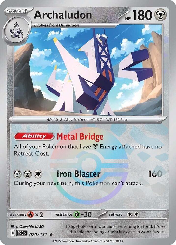 Archaludon (070/131) (Poke Ball Pattern) [Scarlet & Violet: Prismatic Evolutions] | Good Games Modbury