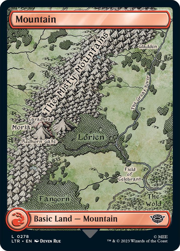 Mountain 278 (Universes Beyond: The Lord of the Rings: Tales of Middle-earth)  - Full Art Foil | Good Games Modbury