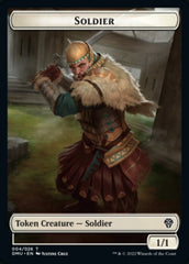 Soldier // Sand Warrior Double-Sided Token [Dominaria United Tokens] | Good Games Modbury