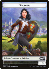 Soldier // Dinosaur Double-Sided Token [Game Night 2019 Tokens] | Good Games Modbury