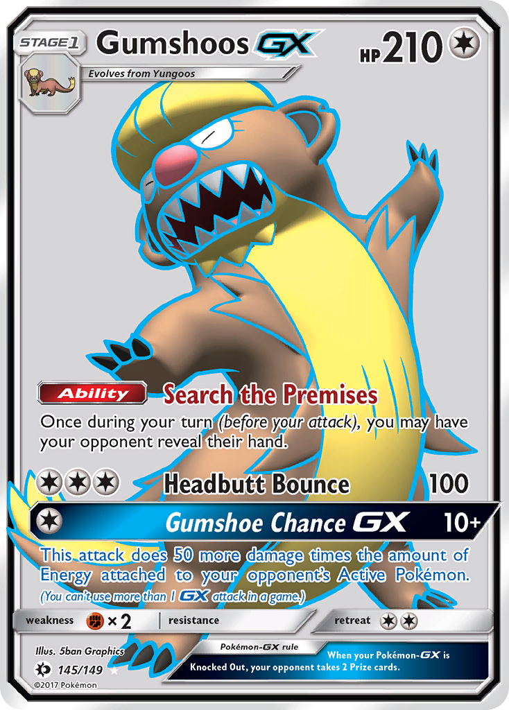Gumshoos GX (145/149) [Sun & Moon: Base Set] | Good Games Modbury