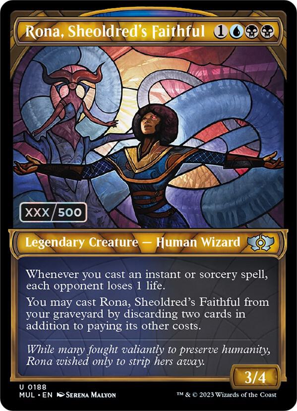 Rona, Sheoldred's Faithful Serialized 188z/65 (March of the Machine: Multiverse Legends)  - Double Rainbow Foil | Good Games Modbury