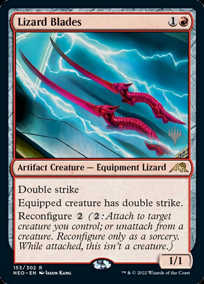 Lizard Blades (Promo Pack) [Kamigawa: Neon Dynasty Promos] | Good Games Modbury