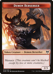 Dwarf Berserker // Demon Berserker Double-Sided Token [Kaldheim Tokens] | Good Games Modbury