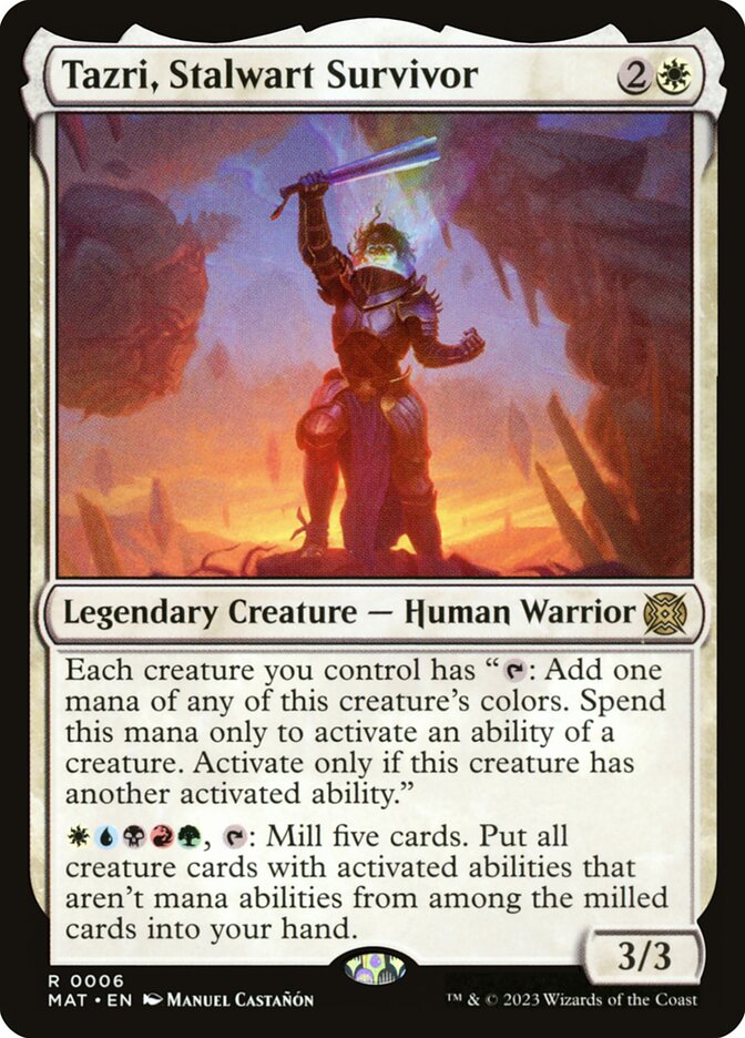 Tazri, Stalwart Survivor 6/50 (March of the Machine: The Aftermath)  - Foil | Good Games Modbury