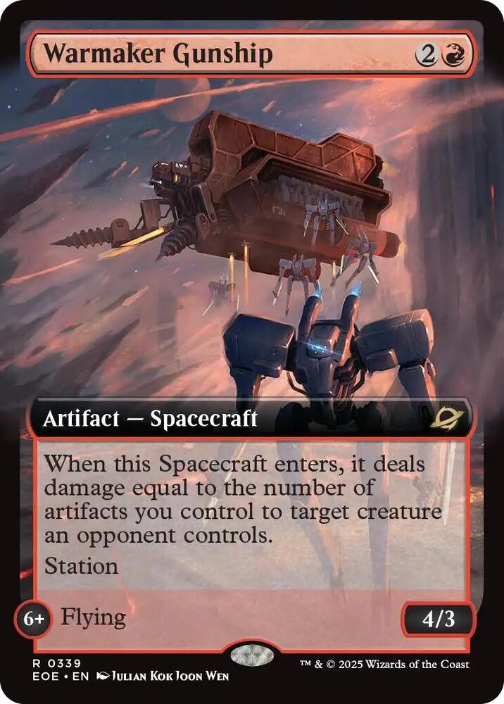Warmaker Gunship  339/276 (Edge of Eternities)  - Extended Art Foil | Good Games Modbury