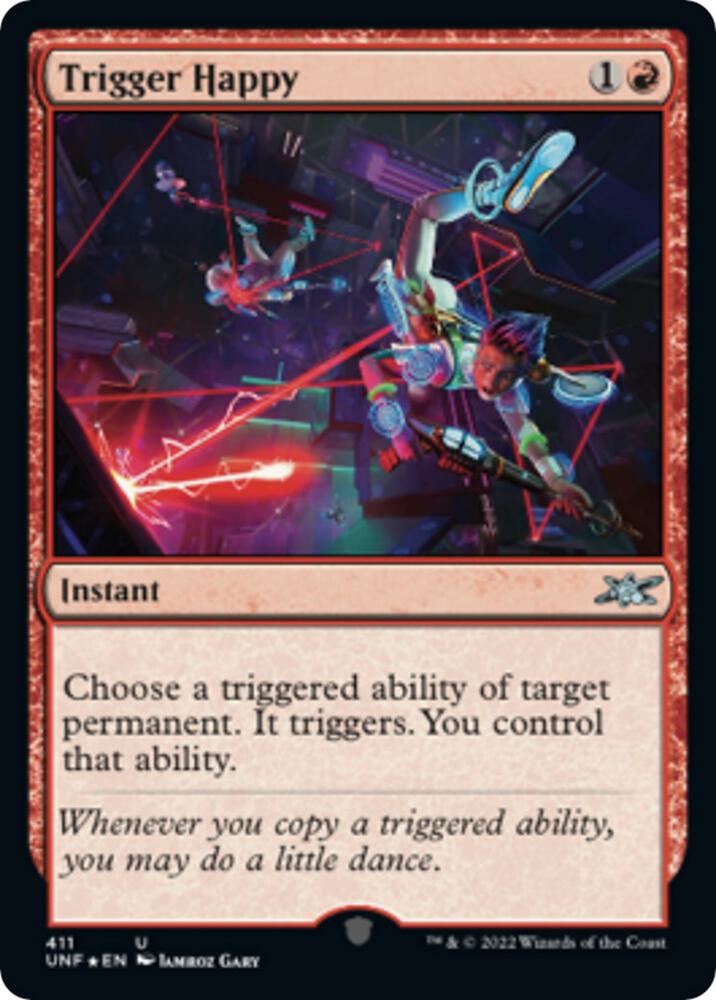 Trigger Happy Galaxy Foil 411/244 (Unfinity)  - Foil | Good Games Modbury