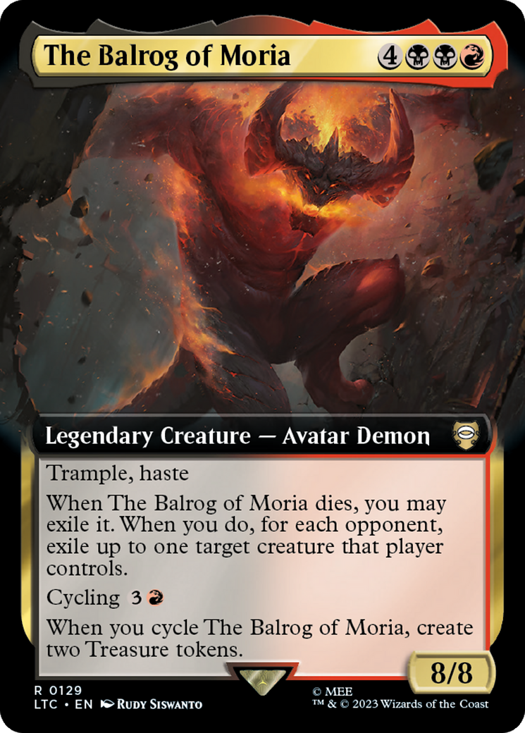 The Balrog of Moria (Extended Art) [The Lord of the Rings: Tales of Middle-Earth Commander] | Good Games Modbury