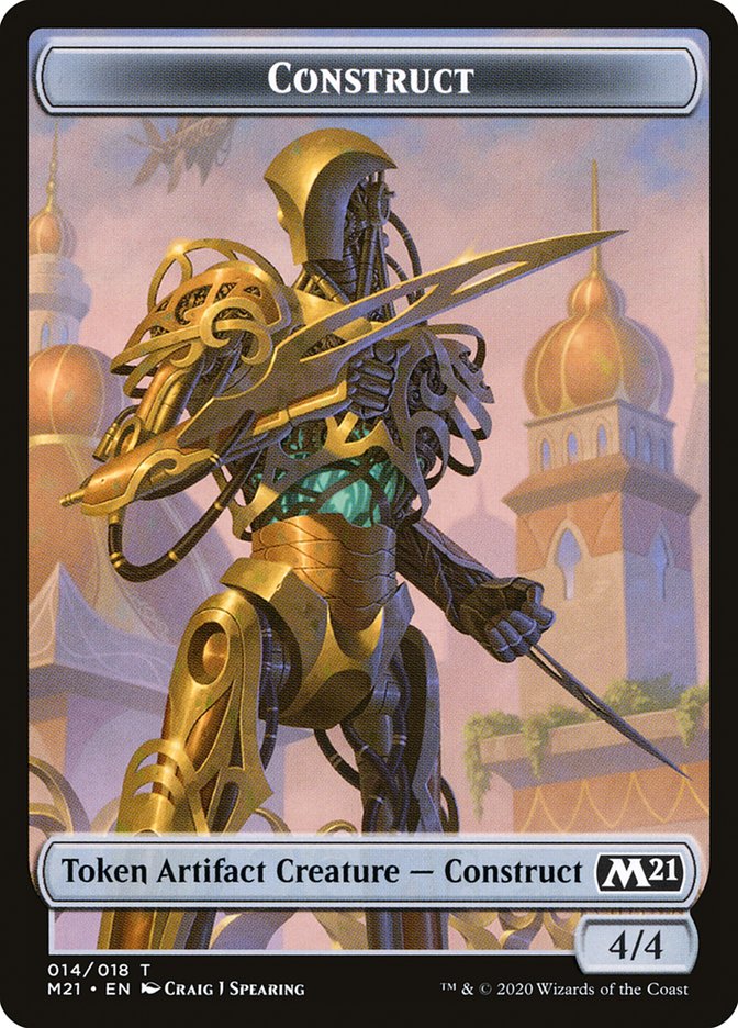 Beast // Construct Double-Sided Token [Core Set 2021 Tokens] | Good Games Modbury