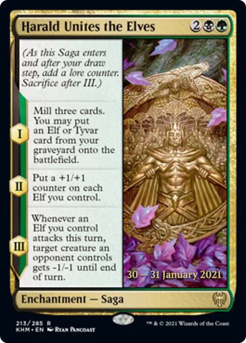 Harald Unites the Elves 213s/1 (Prerelease Cards)  - Foil | Good Games Modbury