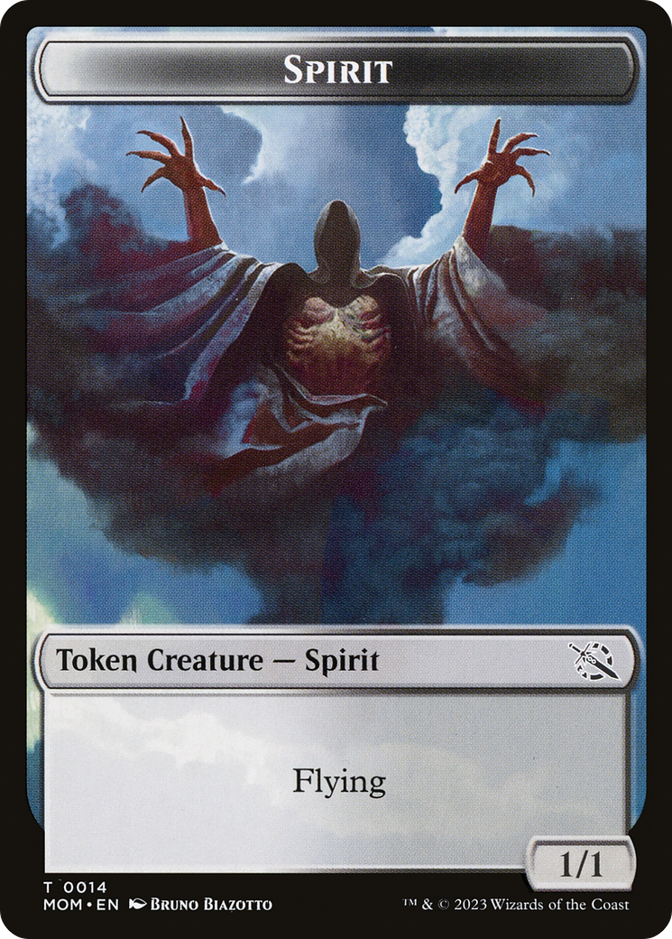 Monk // Spirit (14) Double-Sided Token [March of the Machine Tokens] | Good Games Modbury