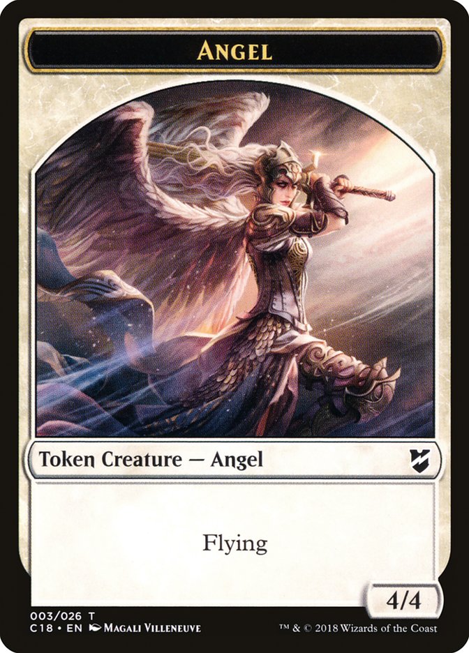 Zombie // Angel Double-Sided Token [Commander 2018 Tokens] | Good Games Modbury