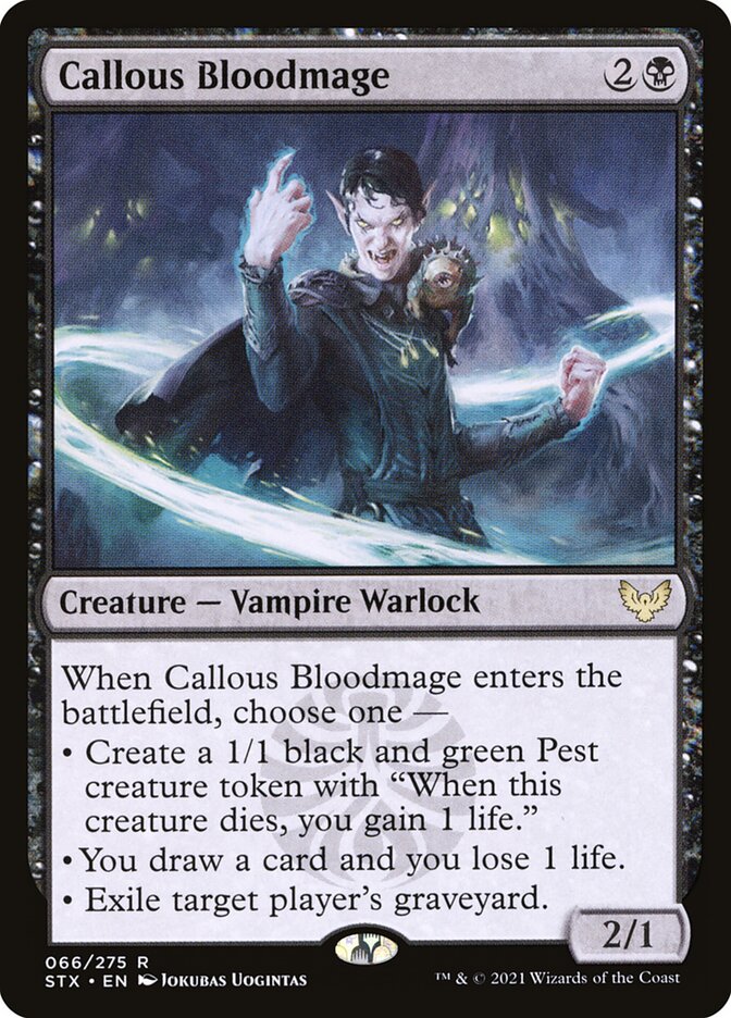 Callous Bloodmage 66/275 (Strixhaven: School of Mages)  - Foil | Good Games Modbury