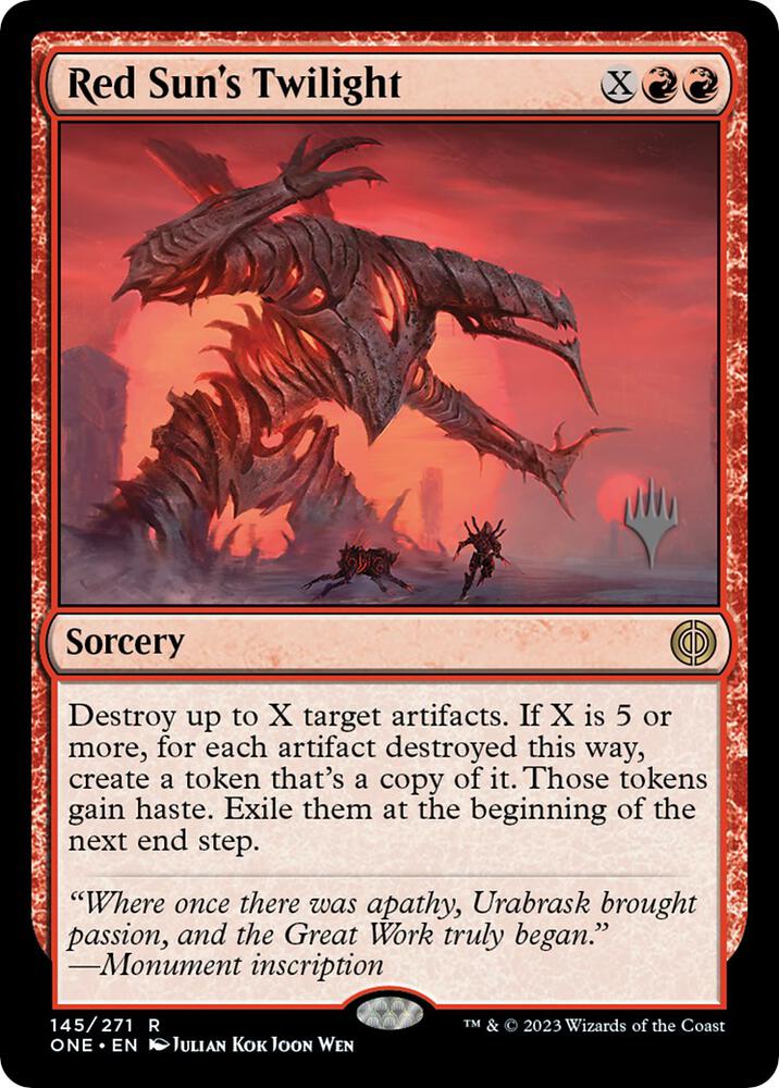 Red Suns Twilight 145 (Promo Pack: Phyrexia: All Will Be One)  - Foil | Good Games Modbury
