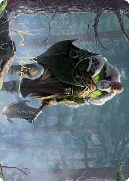 Fynn the Fangbearer Art Card Gold Stamped Signature 44 (Art Series: Kaldheim)  | Good Games Modbury