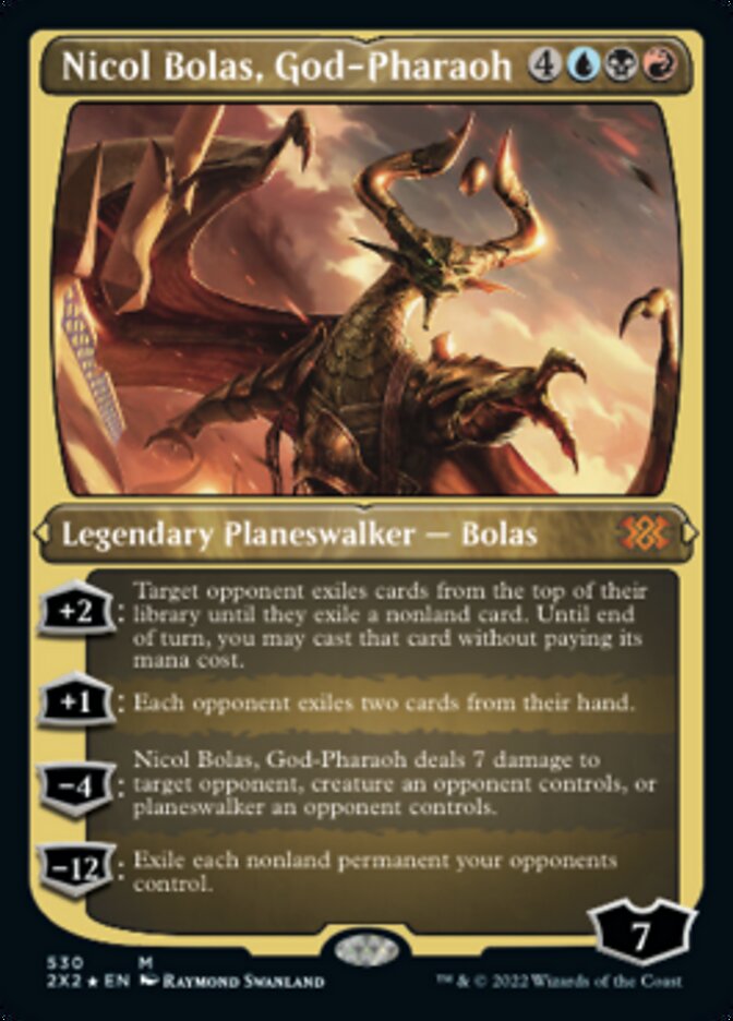 Nicol Bolas, God-Pharaoh (Foil Etched) [Double Masters 2022] | Good Games Modbury