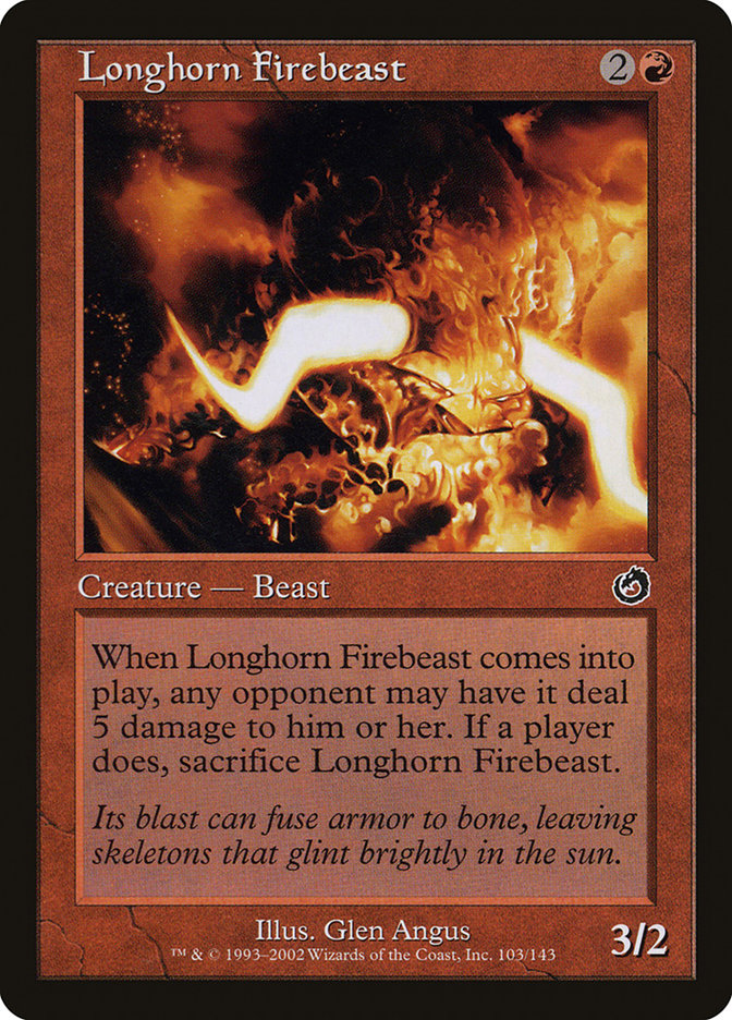 Longhorn Firebeast 103/143 (Torment)  | Good Games Modbury