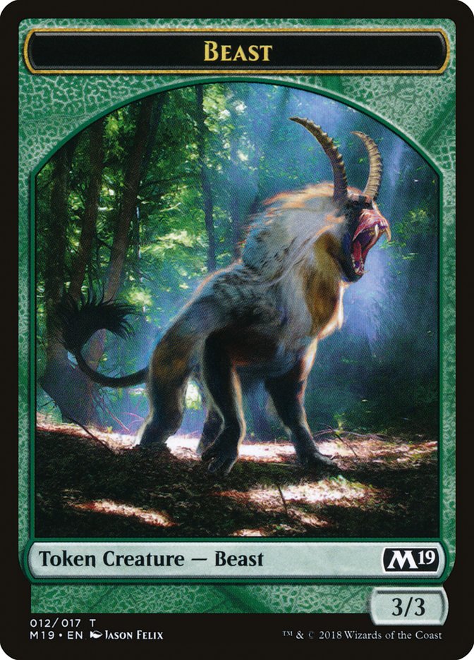 Beast Token [Core Set 2019 Tokens] | Good Games Modbury