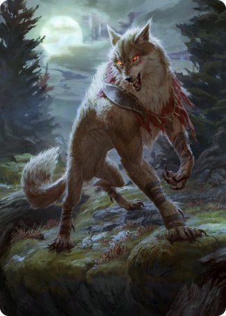 Arlinn, the Moon's Fury 1 Art Card [Innistrad: Midnight Hunt Art Series] | Good Games Modbury