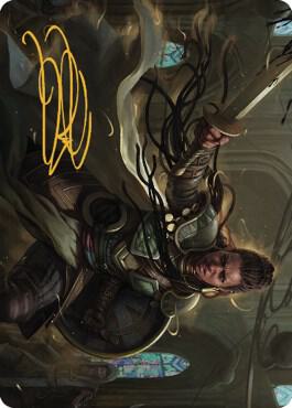 Shanna Purifying Blade Art Card 55 81 Gold Stamped Signature 55 (Art Series: Dominaria United)  | Good Games Modbury
