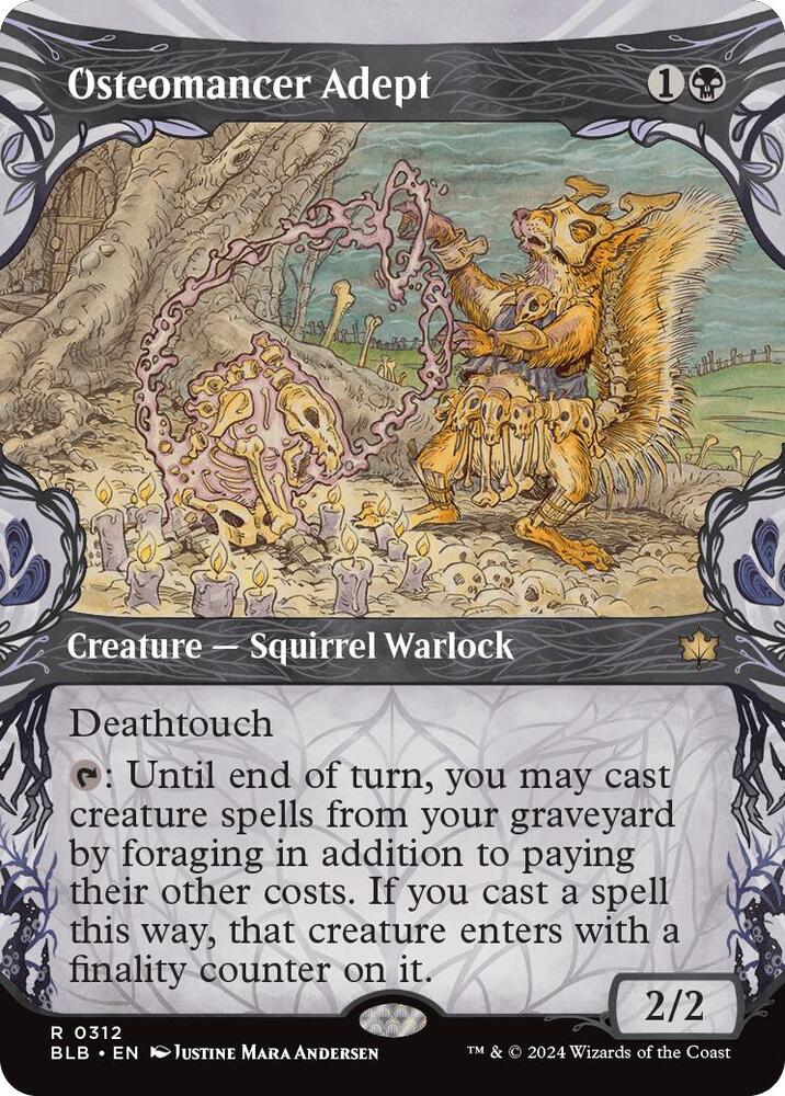 Osteomancer Adept 312 (Bloomburrow)  - Showcase Foil | Good Games Modbury