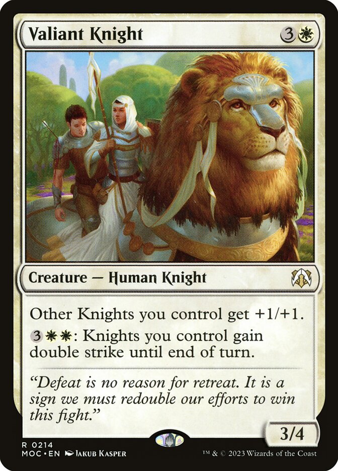Valiant Knight 214/444 (Commander: March of the Machine)  | Good Games Modbury