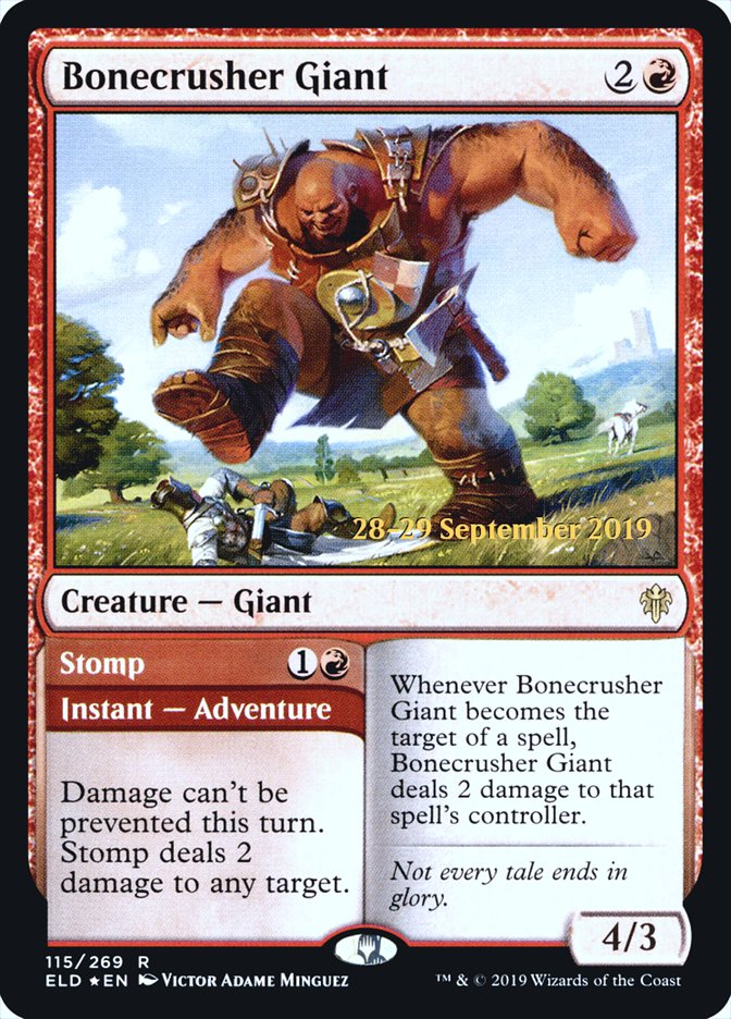 Bonecrusher Giant // Stomp [Throne of Eldraine Prerelease Promos] | Good Games Modbury