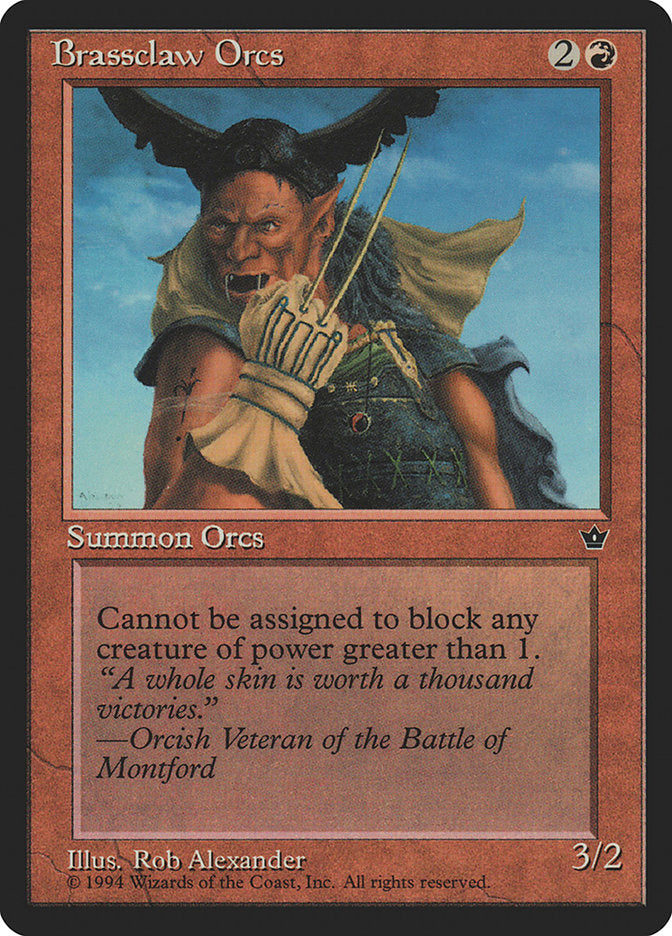Brassclaw Orcs (Rob Alexander - Orcish Veteran Flavor Text) [Fallen Empires] | Good Games Modbury