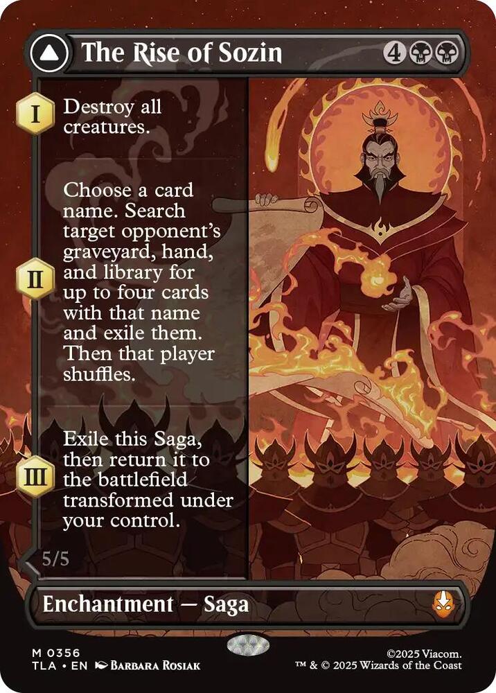 The Rise of Sozin // Fire Lord Sozin 356/286 (Avatar: The Last Airbender)  - Borderless Foil | Good Games Modbury