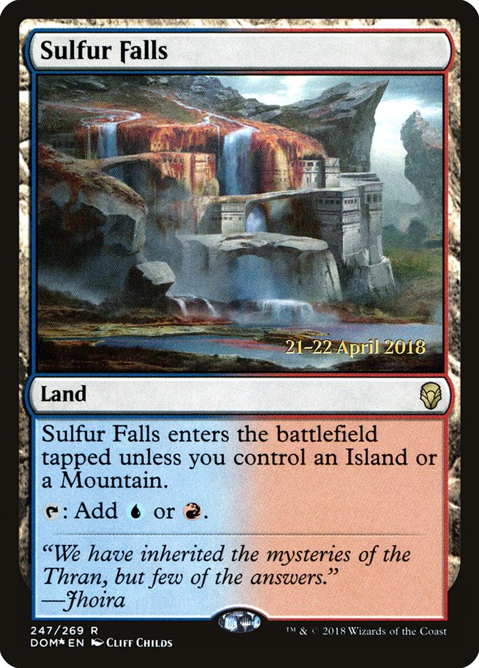 Sulfur Falls [Dominaria Prerelease Promos] | Good Games Modbury