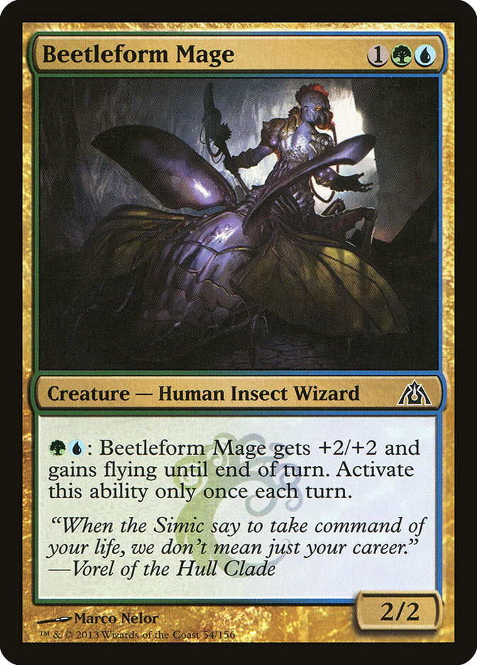 Beetleform Mage 54/156 (Dragon's Maze)  | Good Games Modbury