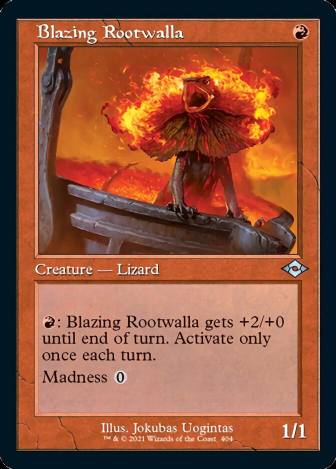 Blazing Rootwalla (Retro Foil Etched) [Modern Horizons 2] | Good Games Modbury