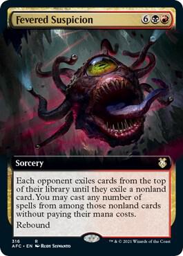 Fevered Suspicion Extended Art 316/62 (Commander: Adventures in the Forgotten Realms)  | Good Games Modbury