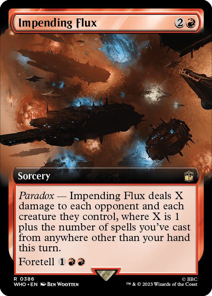 Impending Flux 386 (Universes Beyond: Doctor Who)  - Extended Art Foil | Good Games Modbury