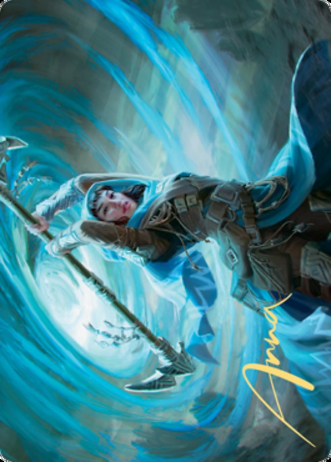 Sea Gate Stormcaller Art Card (Gold-Stamped Signature) [Zendikar Rising Art Series] | Good Games Modbury