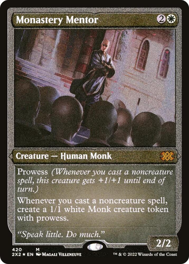 Monastery Mentor Foil Etched 420 (Double Masters 2022)  - Foil | Good Games Modbury
