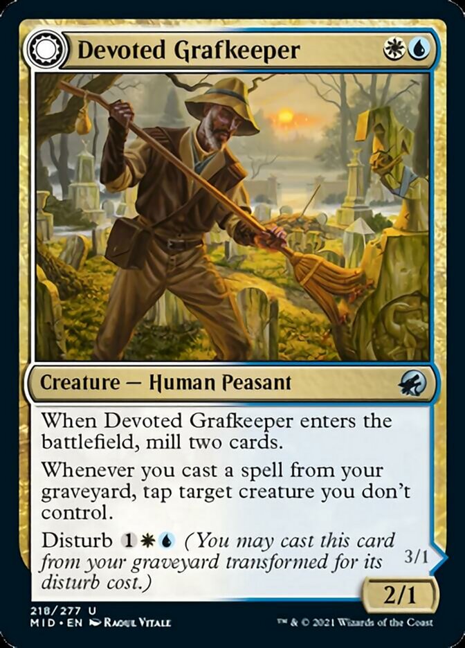 Devoted Grafkeeper // Departed Soulkeeper [Innistrad: Midnight Hunt] | Good Games Modbury